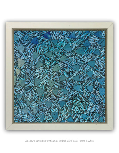 Blue Sardines | Framed Giclee Print on Canvas